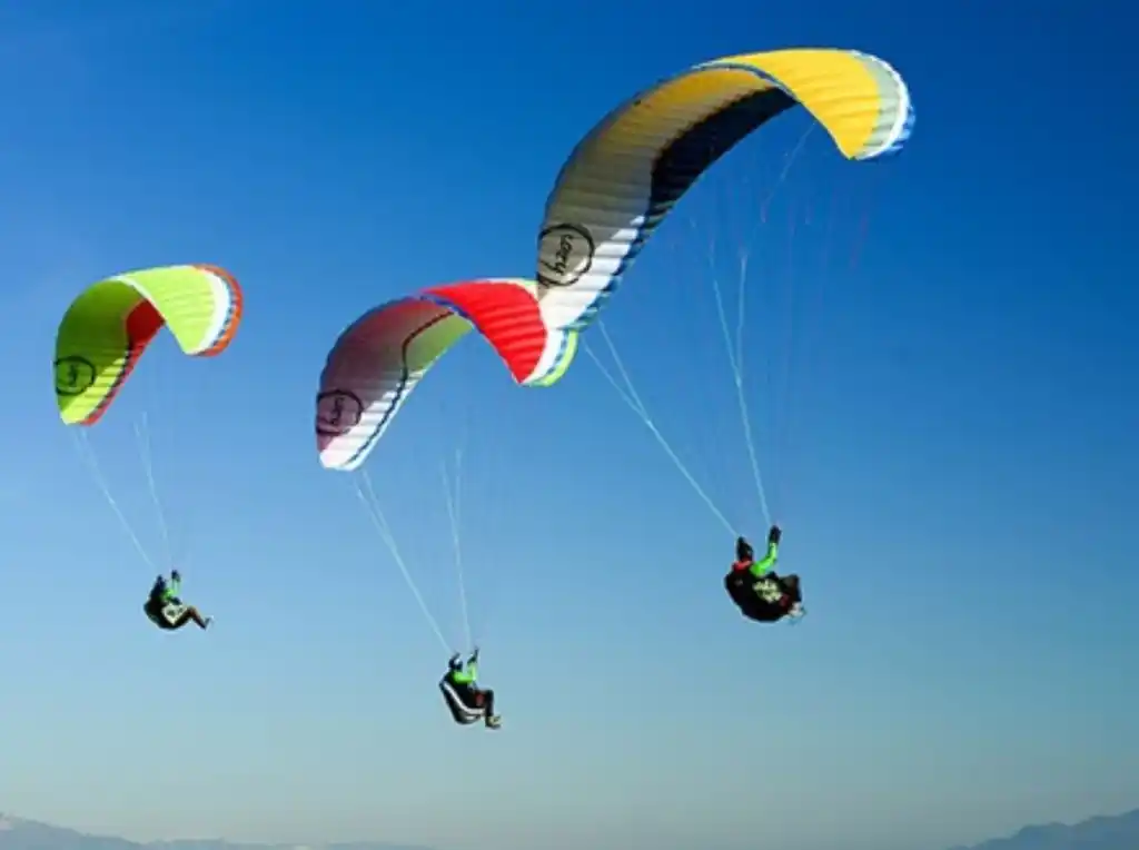 Paragliding take-off site in Rishikesh with stunning mountain views